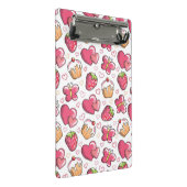 romantisches Nahrungsmittelmuster Mini Klemmbrett (Schrägansicht)