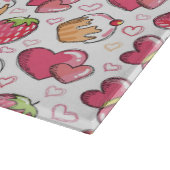 romantisches Nahrungsmittelmuster Schneidebrett (Ecke)