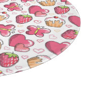 romantisches Nahrungsmittelmuster Schneidebrett (Ecke)