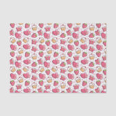 romantisches Nahrungsmittelmuster Seidenpapier (Vorderseite)