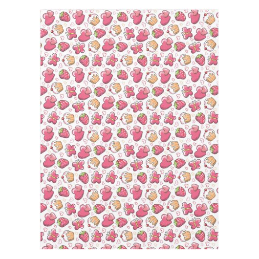 romantisches Nahrungsmittelmuster Tischdecke (Vorderseite)