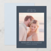 Romantisches Navy-Klassiker-Foto Save The Date (Vorne/Hinten)