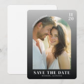 Romantisches Neutrales Minimalistisches Foto Save The Date (Vorne/Hinten)