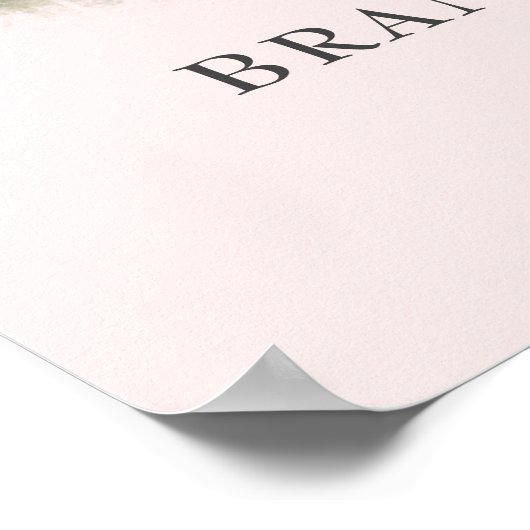 Romantisches Niedliches Foto Hochzeit Begrüßungsze Poster (Ecke)