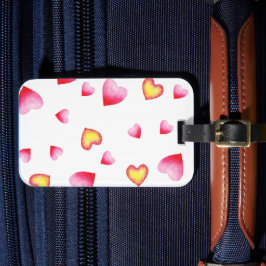 Romantisches Niedliches Rotes Herz Gepäckanhänger