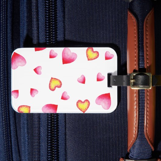 Romantisches Niedliches Rotes Herz Gepäckanhänger (Vorderseite Insitu 4)