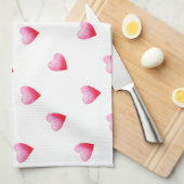 Romantisches Niedliches Rotes Herz Geschirrtuch (Viertel Falte)