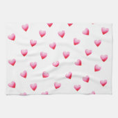 Romantisches Niedliches Rotes Herz Geschirrtuch (Horizontal)