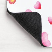 Romantisches Niedliches Rotes Herz Mousepad (Ecke)
