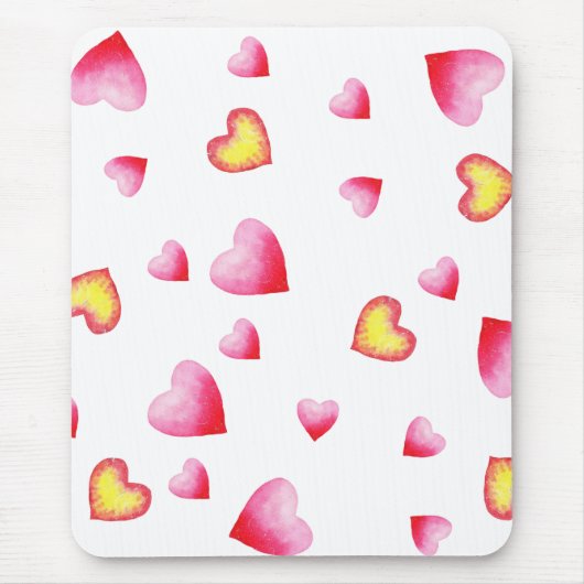 Romantisches Niedliches Rotes Herz Mousepad (Vorne)