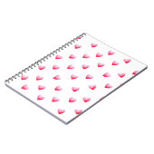 Romantisches Niedliches Rotes Herz Notizblock (Linke Seite)