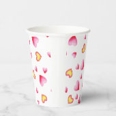 Romantisches Niedliches Rotes Herz Pappbecher (Rechts)