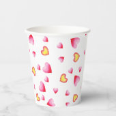 Romantisches Niedliches Rotes Herz Pappbecher (Vorderseite)