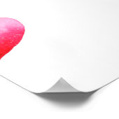 Romantisches Niedliches Rotes Herz Poster (Ecke)