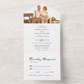 Romantisches Paar All In One Einladung (Innen Boden)