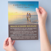 Romantisches Paar am Strand, Agent Advert Flyer (Hand)