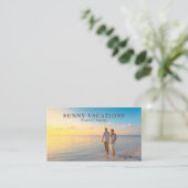 Romantisches Paar am Strand, Agent Visitenkarte (Stehend Vorderseite)