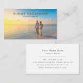 Romantisches Paar am Strand, Agent Visitenkarte (Vorne/Hinten)