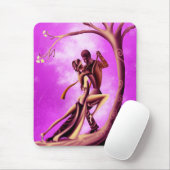 Romantisches Paar beim Tango-Tanzen pink Mousepad (Mit Mouse)