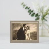 Romantisches Paar - bewundernswerter Mann Postkarte (Stehend Vorderseite)