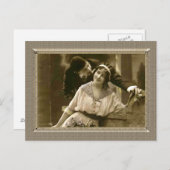 Romantisches Paar - flüstern in ihr Ohr Postkarte (Vorne/Hinten)