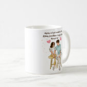 Romantisches Paar gemeinsam - Vintager Minimalisti Kaffeetasse (VorderseiteRechts)