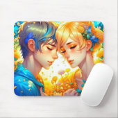 Romantisches Paar-Geschenk | Anime Boy and Girl Mousepad (Mit Mouse)