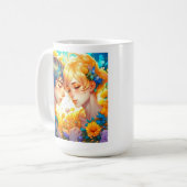 Romantisches Paar-Geschenk | Personalisierte Zeit Kaffeetasse (Vorderseite Links)