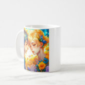 Romantisches Paar-Geschenk | Personalisierte Zeit Kaffeetasse (Vorderseite Links)