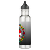 Romantisches Paar-Geschenk | Tattoo Style Art Edelstahlflasche (Rechts)