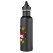 Romantisches Paar-Geschenk | Tattoo Style Art Edelstahlflasche (Rechts)