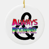 Romantisches Paar-Geschenk | Tattoo Style Art Keramik Ornament (Hinten)