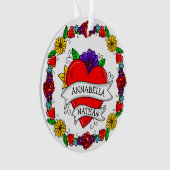 Romantisches Paar-Geschenk | Tattoo Style Art Ornament (Vorderseite)