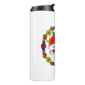 Romantisches Paar-Geschenk | Tattoo Style Art Thermosbecher (Nach links gedreht)