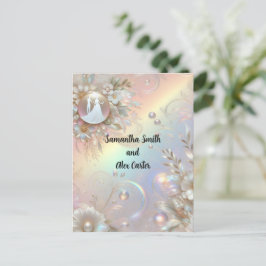 Romantisches Paar Hochzeit Einladung Postkarte