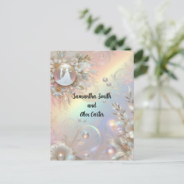 Romantisches Paar Hochzeit Einladung Postkarte