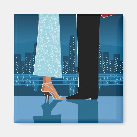 Romantisches Paar in der Stadt Magnet (Vorne)