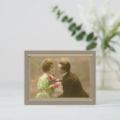 Romantisches Paar - küssen Sie mich Postkarte (Stehend Vorderseite)