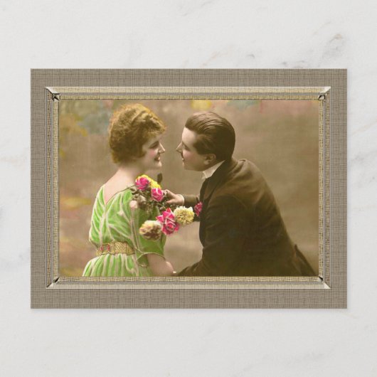 Romantisches Paar - küssen Sie mich Postkarte (Vorderseite)