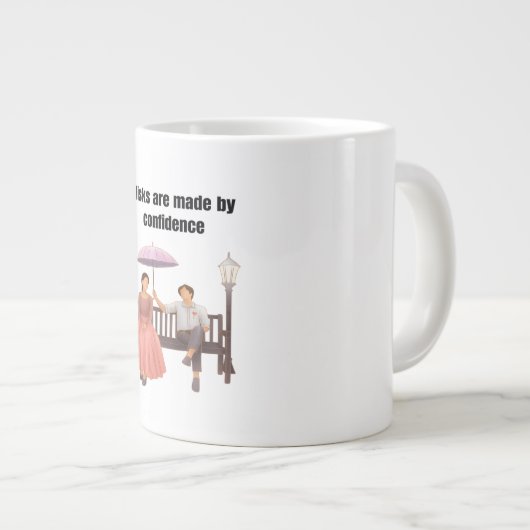 Romantisches Paar Liebe Jumbo-Tasse (Vorderseite Rechts)