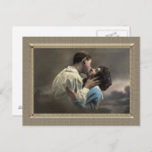 Romantisches Paar - liebender Kuss Postkarte (Vorne/Hinten)