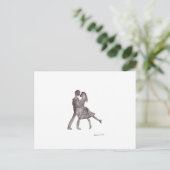 Romantisches Paar Postkarte (Stehend Vorderseite)