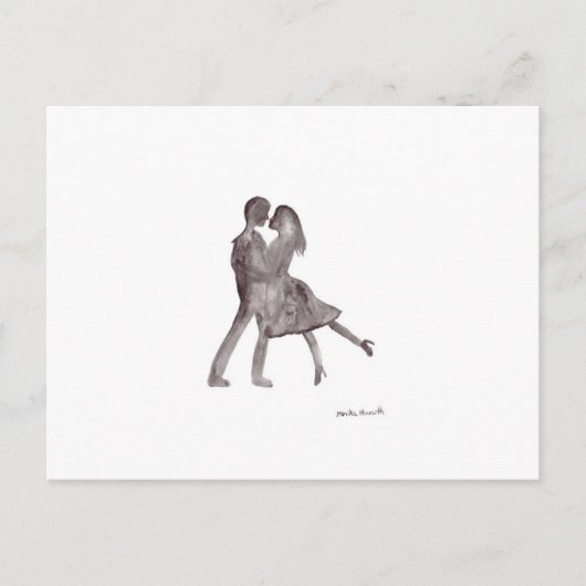 Romantisches Paar Postkarte (Vorderseite)