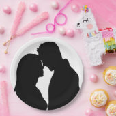 ROMANTISCHES PAAR SILHOUETTE PAPPTELLER (Party)