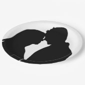 ROMANTISCHES PAAR SILHOUETTE PAPPTELLER (Schrägansicht)