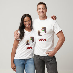 Romantisches Paar T-Shirt