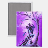 Romantisches Paar tanzt den Tango Magnet (Vorderseite/Rückseite)