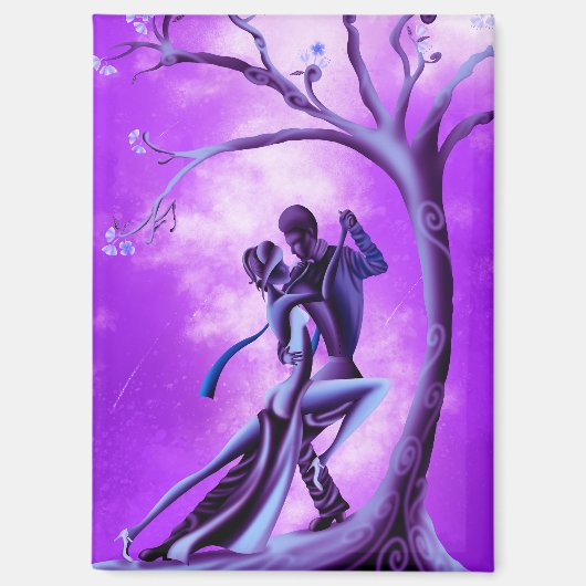 Romantisches Paar tanzt den Tango Magnet (Vorderseite)