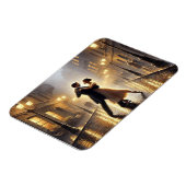 Romantisches Paar tanzt im Regen Magnet (Linke Seite)