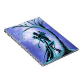 Romantisches Paar tanzt Tango blau Notizblock (Rechte Seite)